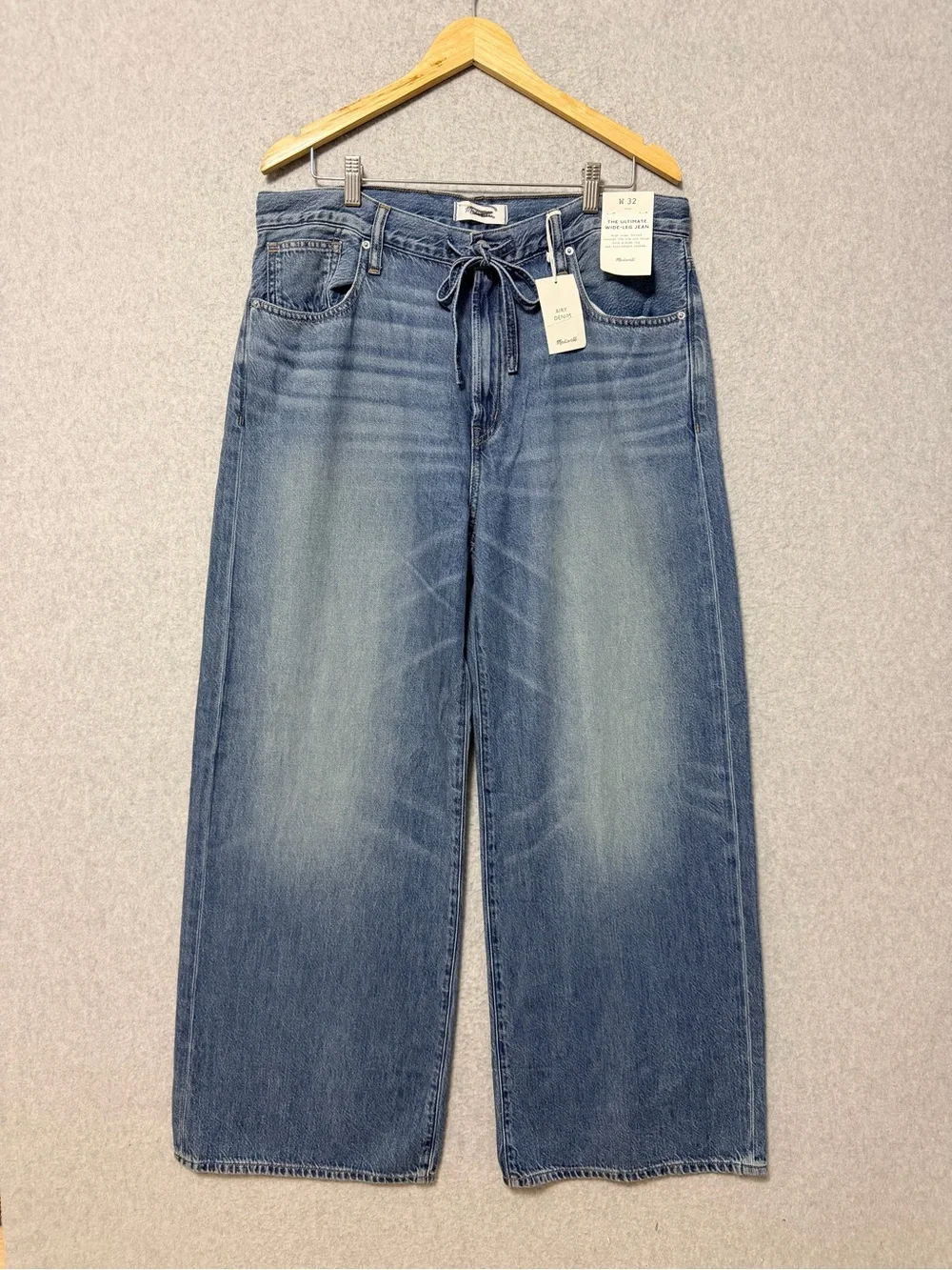 Madewell Ultimate Wide Leg Jeans NWT Size 32 Medium Wash High Rise Full Length